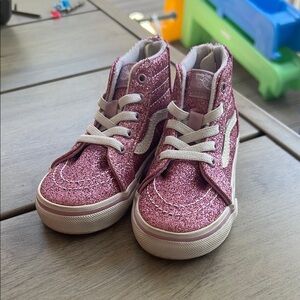 Vans Kids Sparkly High-Top Sneakers - Glitter Pink